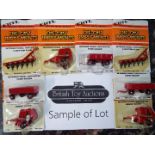 ERTL - approximately 24 diecast 1:64 scale model farm implements, wagons,