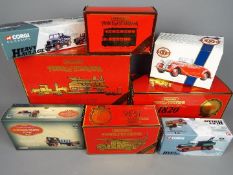 Corgi, Matchbox, Dinky - Eight boxed diecast vehicles in various scales.