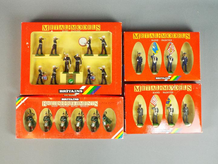 Britains - Four sets of Britains soldiers from the Britains Metal Models / British Regiments series.