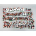 Britains - In excess of 50 unboxed military figures by Britains, Lot contains mounted Life Guards,