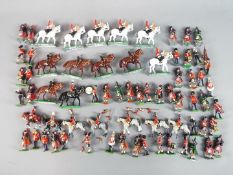 Britains - In excess of 50 unboxed military figures by Britains, Lot contains mounted Life Guards,