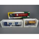 Universal Hobbies, Cararama - A group of three boxed 1:50 scale trucks.