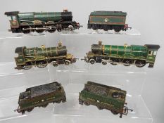 Hornby - Three unboxed OO gauge steam locomotives and tenders by Hornby.