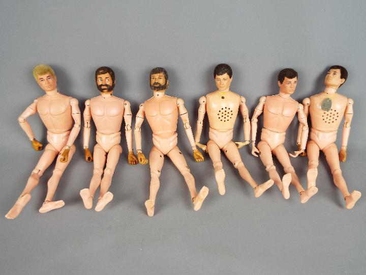 Palitoy - Six unboxed and naked vintage 'Action Man' figures by Palitoy.