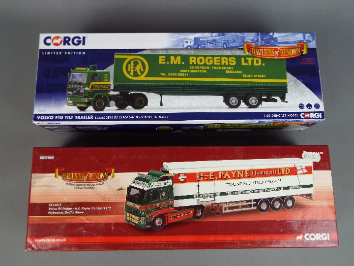 Corgi - A pair of boxed Limited Edition 1:50 scale trucks from the Corgi 'Hauliers of Renown' range.