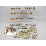 A large quantity of predominately painted white metal / diecast Napoleonic figures and accessories