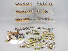 A large quantity of predominately painted white metal / diecast Napoleonic figures and accessories