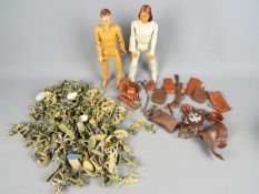 Airfix, Marx Toys - Two unboxed Marx Toys 'Johnny West' figures 'Johnty West' and 'Geronimo',