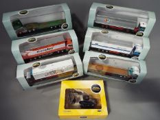 Oxford Diecast - A collection of seven boxed 1:76 scale haulage and construction vehicles from