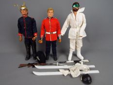 Palitoy - Three unboxed vintage 'Action Man' figures by Palitoy.