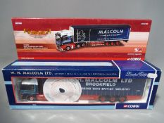 Corgi - A pair of boxed Limited Edition 1:50 scale trucks from Corgi both in WH Malcolm Ltd.