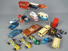 Dinky Toys, Corgi Lone Star - An unboxed group of 19 diecast vehicles and accessories,