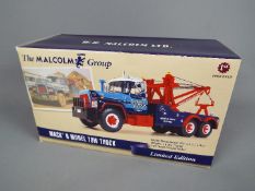 First Gear - A boxed Limited Edition 1:34 scale 'The Malcolm Group' Mack R Model Tow Truck by First