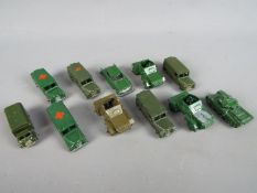 Benbros - An unboxed group of 11 diecast military vehicles by Benbros.