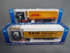 Universal Hobbies - Two boxed 1:50 scale diecast model trucks by Universal Hobbies.