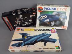 IMAI, Airfix - Three boxed model kits in various scales.