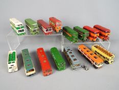 Westward, ANBR, Pirate and others - A fleet of 15 unboxed kitbuilt white metal model buses.