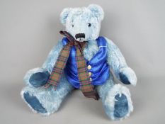 Bobby Bears - A blue plush 'Bobby Bear' measuring approximately 46cms in height dressed in blue