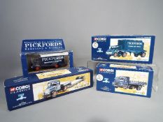 Corgi Classics - Four boxed diecast model vehicles by Corgi all in 'Pickfords' livery.