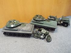 Palitoy - Four unboxed vintage 'Action Man' vehicles by Palitoy.