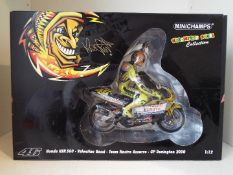 Minichamps Valentino Rossi Collection - a 1:12 scale diecast model Honda NSR500 with rider,