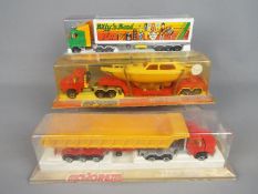 Majorette - A group of three boxed Series 300 diecast trucks from Majorette.