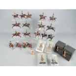 Britains, DeAgostini - 18 unboxed mounted soldiers by Britains including Lancers,