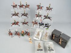 Britains, DeAgostini - 18 unboxed mounted soldiers by Britains including Lancers,