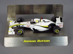Minichamps - a 1:18 scale diecast model, Jenson Button 2009 World Championship, Brawn GP F1,