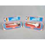 Ideal - Two vintage boxed collectable Ideal 'Evel Knievel' Precision Miniatures diecast vehicles.