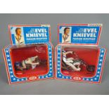 Ideal - Two vintage boxed collectable Ideal 'Evel Knievel' Precision Miniatures diecast vehicles.