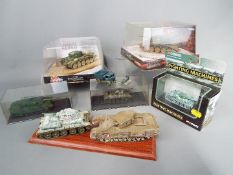 Corgi, Atlas Editions - Five boxed diecast model tanks,