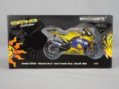 Minichamps Valentino Rossi Collection - a 1:12 scale diecast model Yamaha YZR-M1, Camel Yamaha Team,
