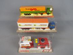 Majorette - Three boxed diecast vehicles by Majorette, including #3033 Fire Truck,