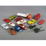 Dinky Toys, Matchbox - A collection of 15 unboxed diecast vehicles mainly by Dinky Toys.