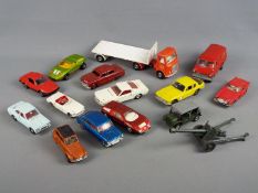 Dinky Toys, Matchbox - A collection of 15 unboxed diecast vehicles mainly by Dinky Toys.