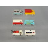 Corgi Toys, Dinky Toys - Six unboxed mainly Corgi diecast vans.