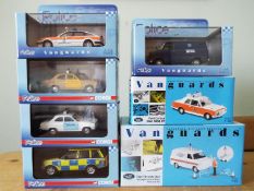 Vanguard - seven 1:43 scale precision diecast model Police vehicles predominantly issued in a