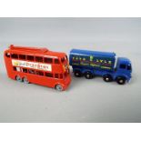 Matchbox by Lesney - two models comprising London Trolleybus, red body, red poles, grey wheels # 56,