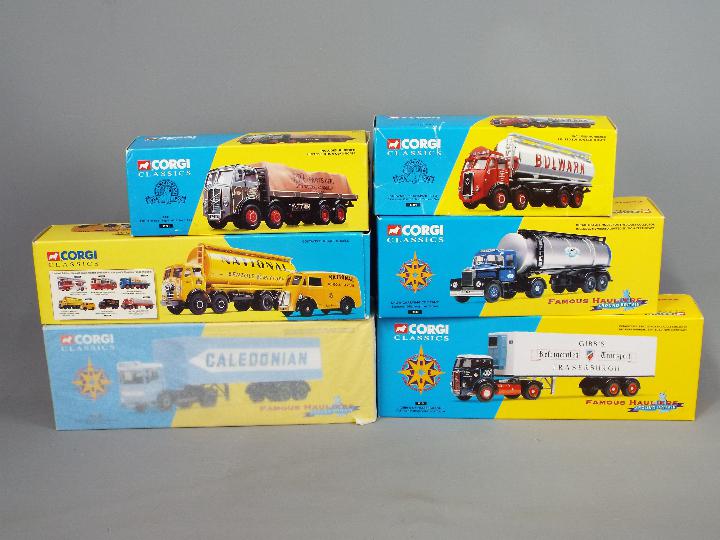 Corgi - A boxed group of six diecast commercial vehicles by Corgi.