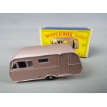 Matchbox by Lesney - Caravan Trailer, Bluebird Dauphine, metallic pink,