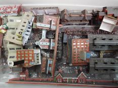 Model Railway Scenics - a large quantity of completed good OO scale card buildings