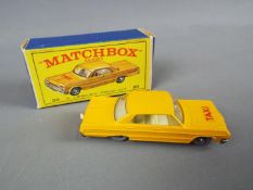 Matchbox by Lesney - Taxi Cab, Chevrolet Impala, yellow body,