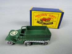 Matchbox, a Moko Lesney Product - Personnel Carrier, dark green body, grey plastic wheels # 49,