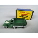 Matchbox, a Moko Lesney Product - Personnel Carrier, dark green body, grey plastic wheels # 49,