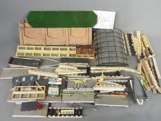 Model Railways - a quantity of OO scale scenics comprising station canopies and platforms