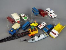Dinky / Corgi - approximately 15 playworn early diecast model motor vehicles,