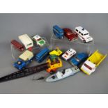 Dinky / Corgi - approximately 15 playworn early diecast model motor vehicles,