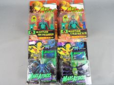 Trendmasters, Topps - Four carded 'Mars Attacks' 1996 action figures by Trendmasters.