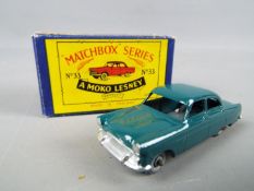 Matchbox, a Moko Lesney Product - Ford Zodiac, dark green body,